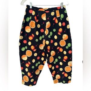 Briggs Womens Citrus Fruit Dress Pants Size 12 Made in USA High Waisted Vintages